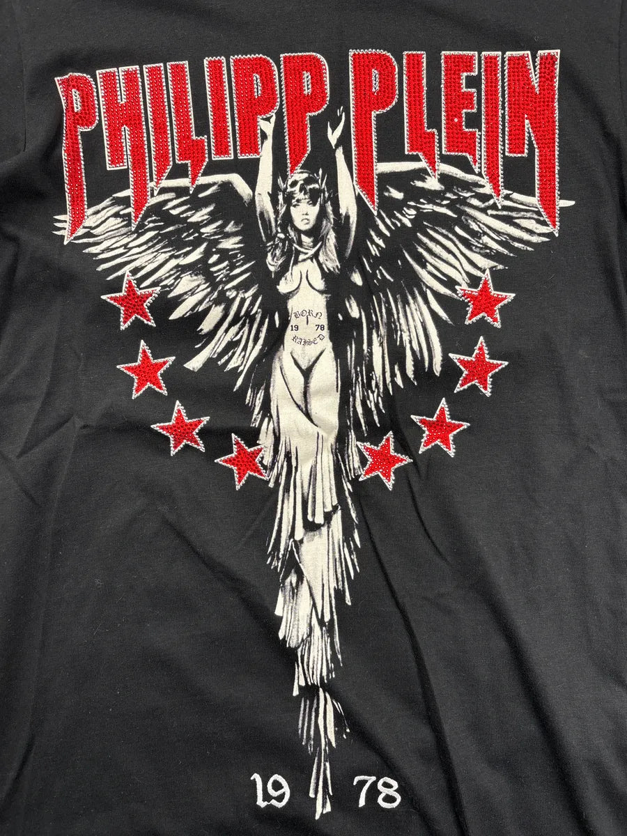 2010s Philipp Plein Black Angel Graphic T-Shirt lHVRzWRh 6