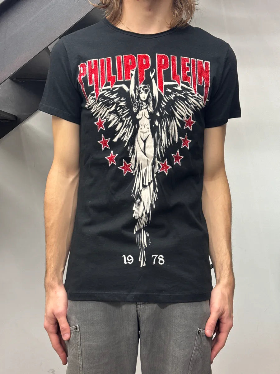 2010s Philipp Plein Black Angel Graphic T-Shirt lHVRzWRh 1