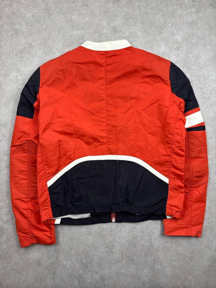 Givenchy Red Nylon Colorblock Moto Light Jacket lHiOiMSk 4