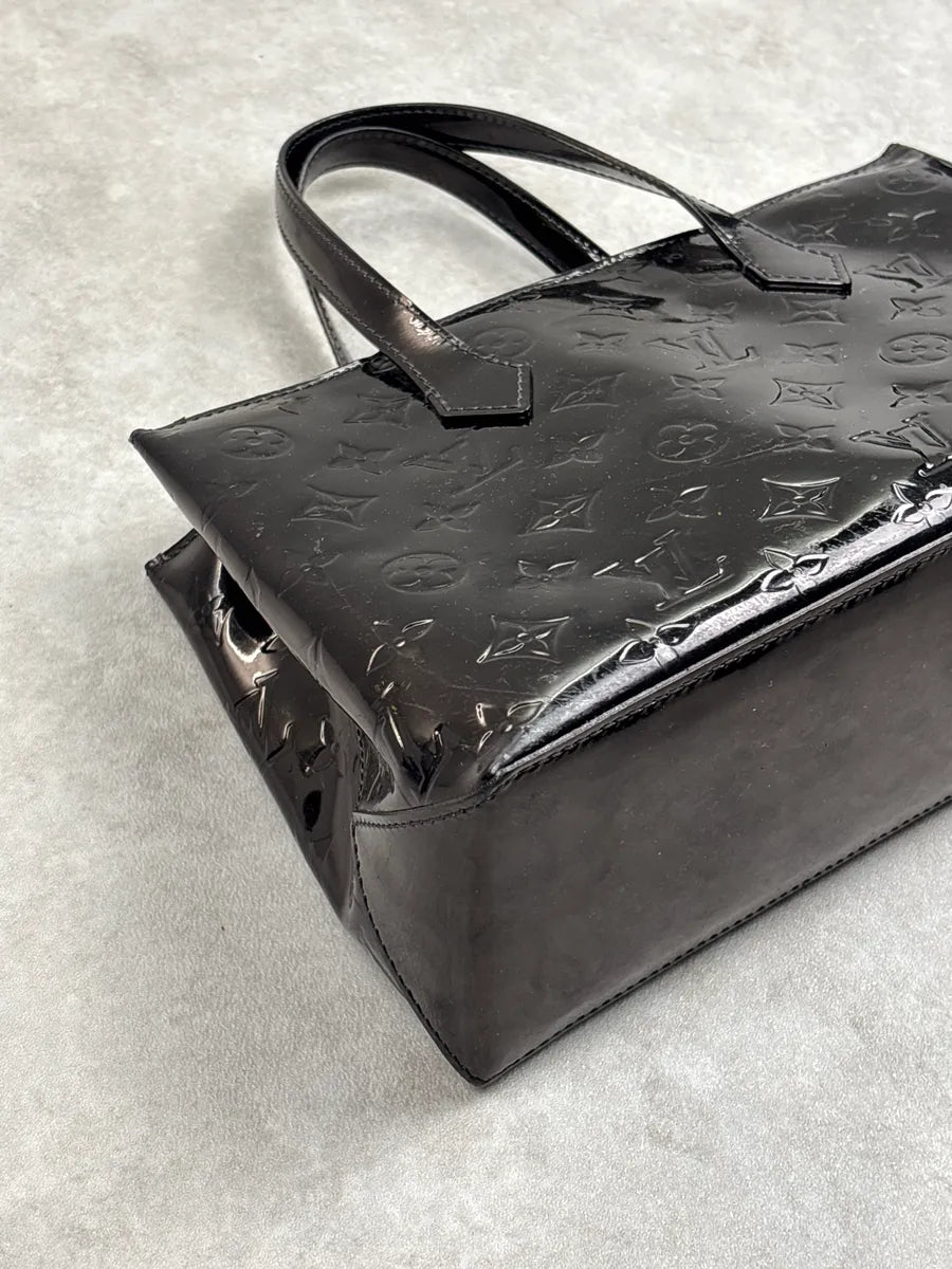 Louis Vuitton Black Patent Leather Monogram Vernis Totebag lNieLjVu 9