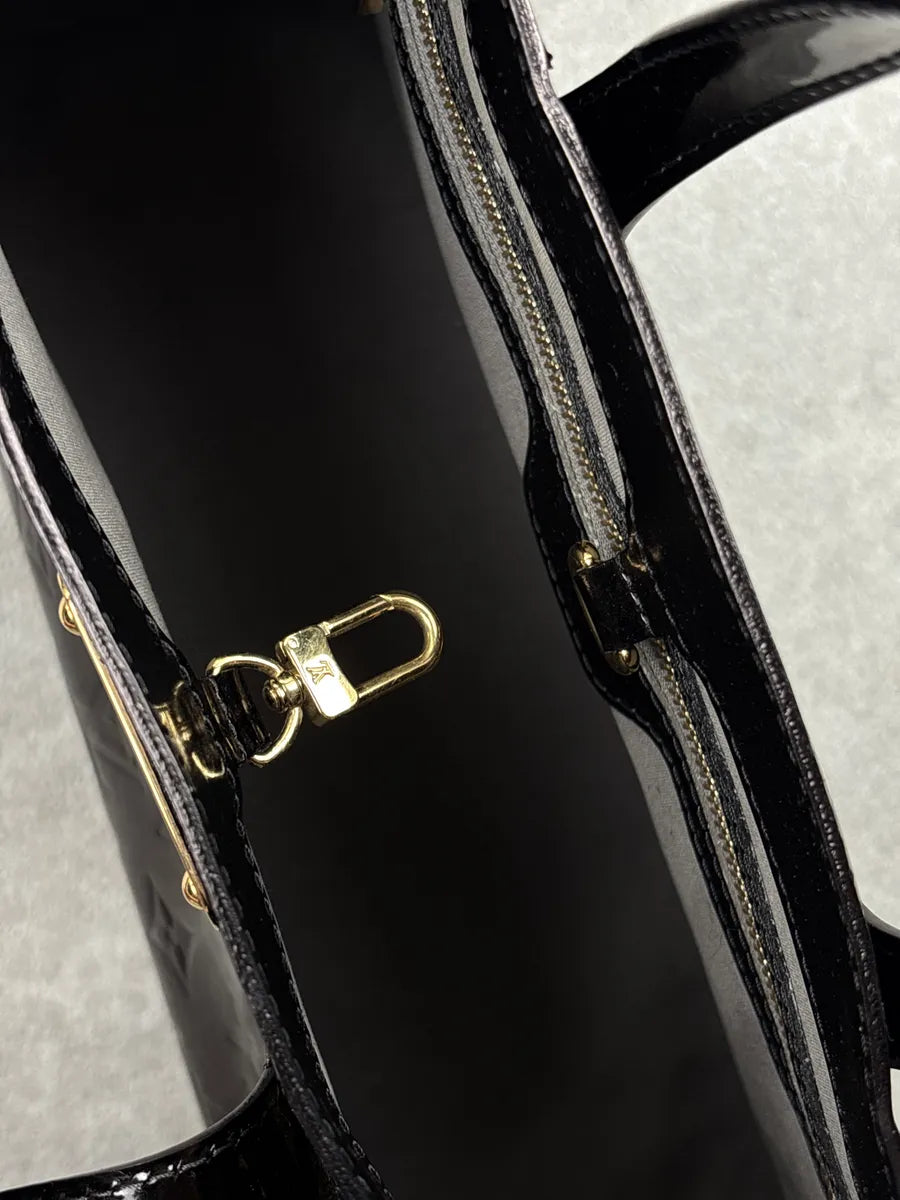 Louis Vuitton Black Patent Leather Monogram Vernis Totebag lNieLjVu 11