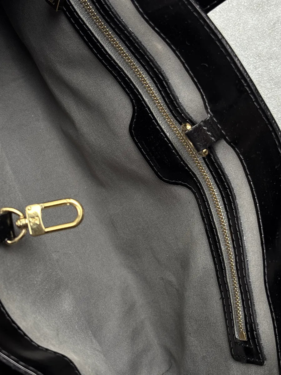 Louis Vuitton Black Patent Leather Monogram Vernis Totebag lNieLjVu 12