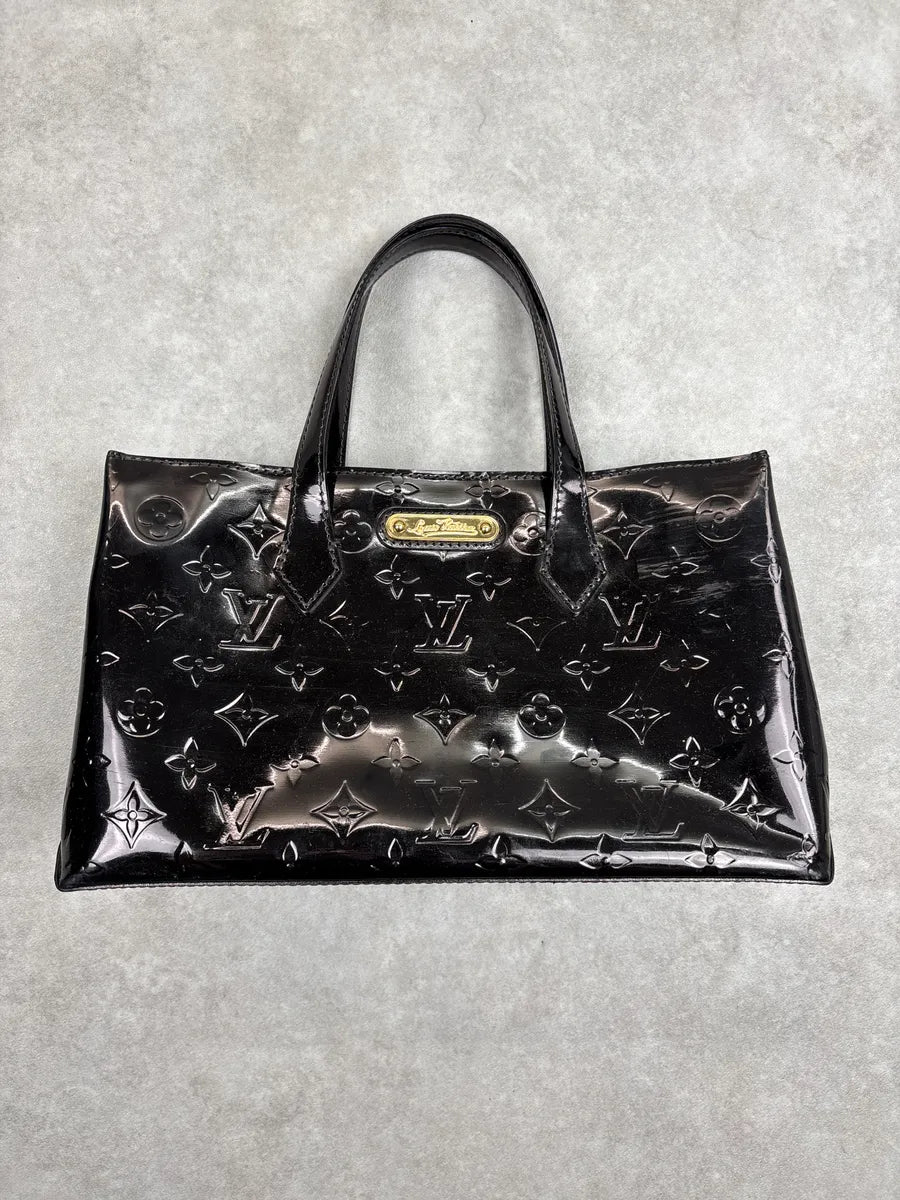 Louis Vuitton Black Patent Leather Monogram Vernis Totebag lNieLjVu 0