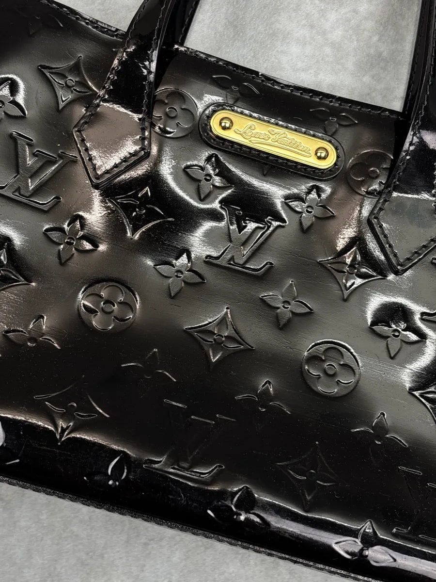 Louis Vuitton Black Patent Leather Monogram Vernis Totebag lNieLjVu 14