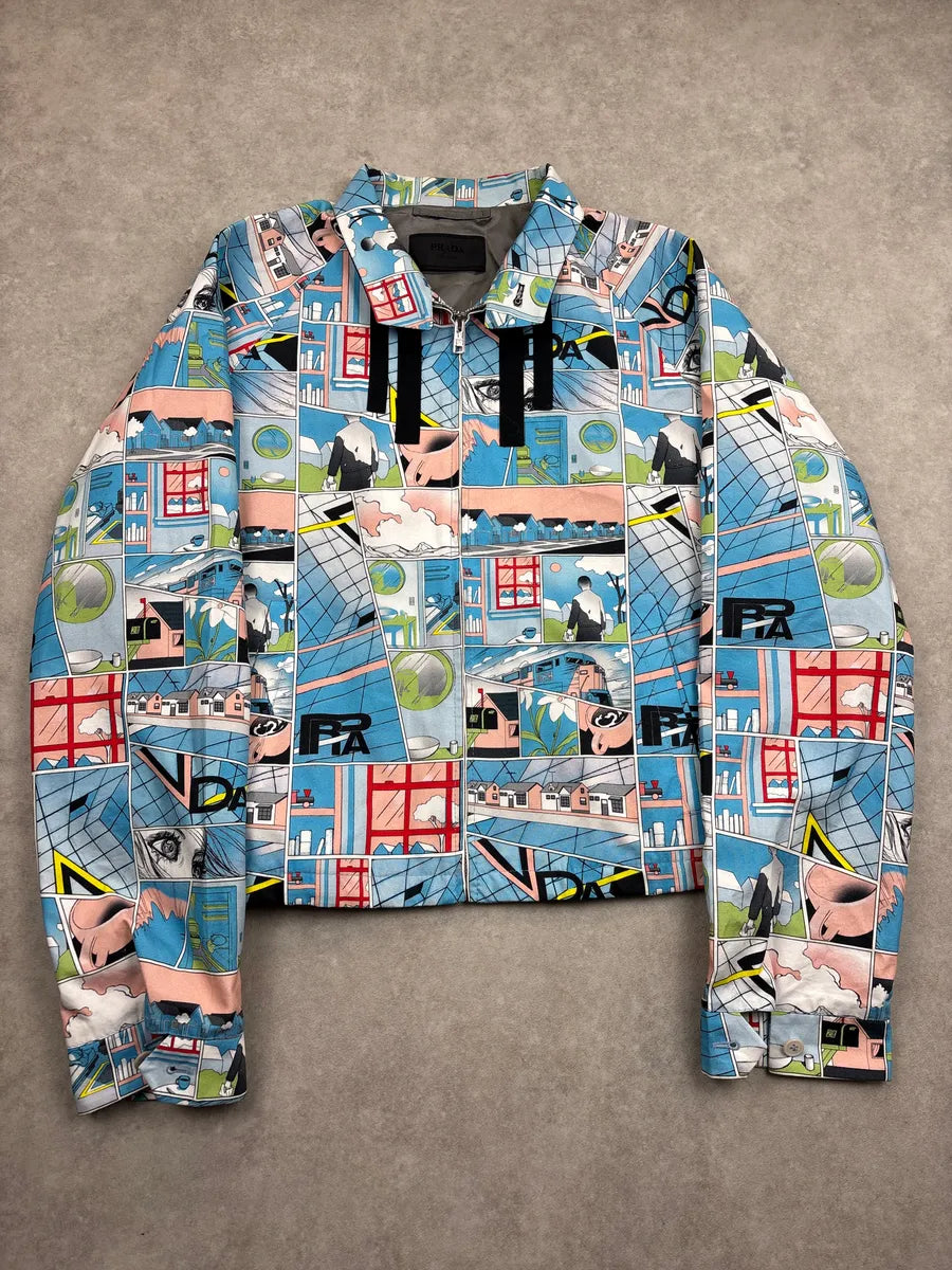 SS2018 Prada Multicolor Comic by James Jean Jacket lRKrmmMn 0
