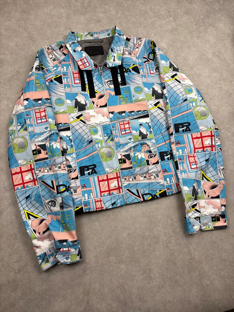 SS2018 Prada Multicolor Comic by James Jean Jacket lRKrmmMn 4