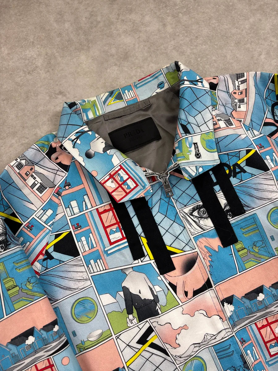 SS2018 Prada Multicolor Comic by James Jean Jacket lRKrmmMn 5