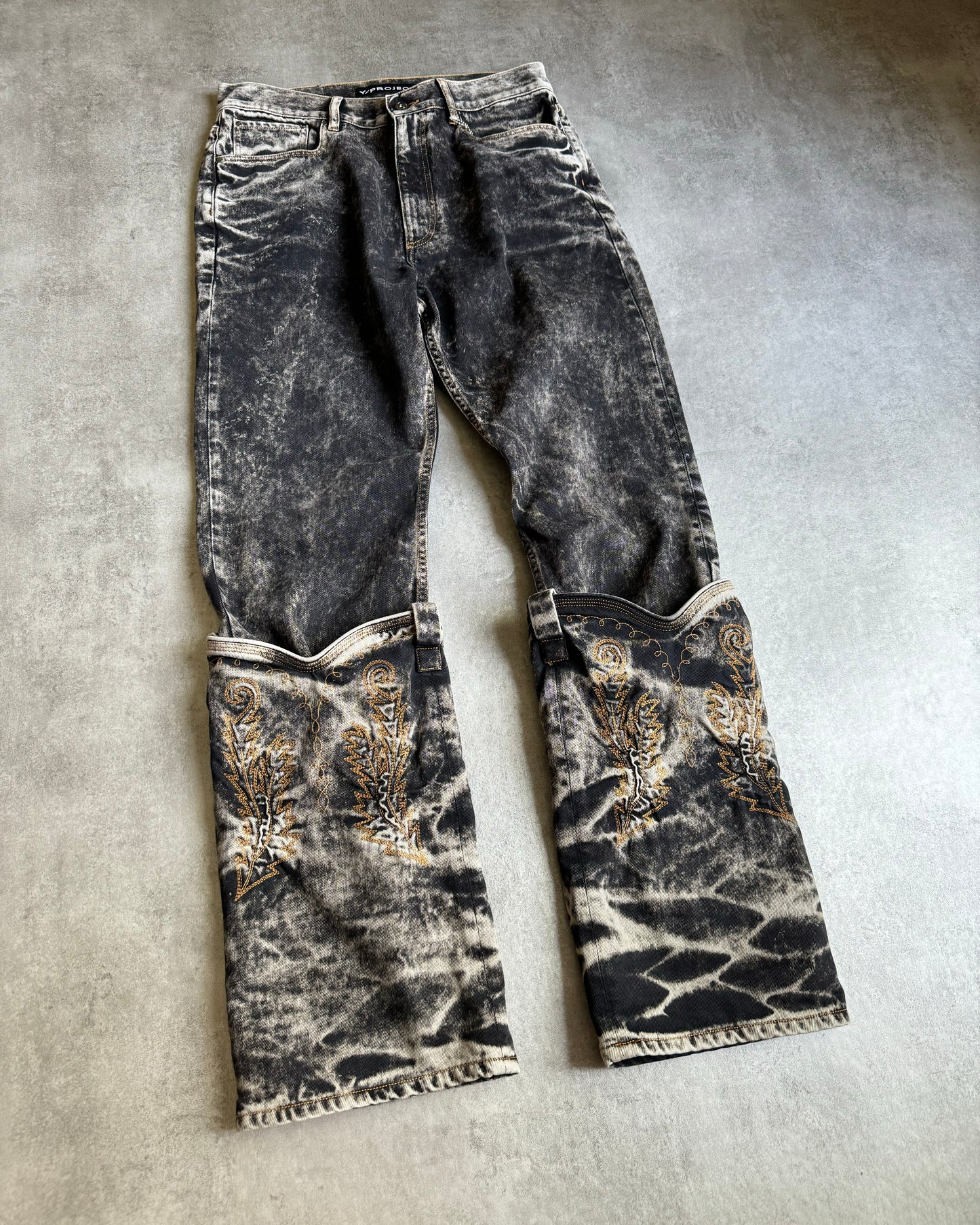 SS2023 Y/Project Cavallier Grey Astro Denim Jeans (M) - 5