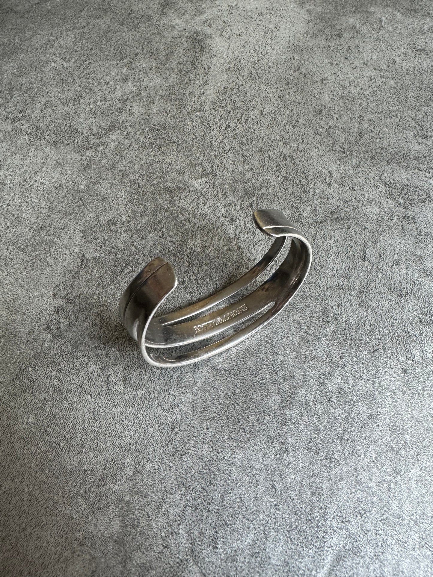 Emporio Armani Contemporary Grey Silver Metallic Bracelet (OS) - 6