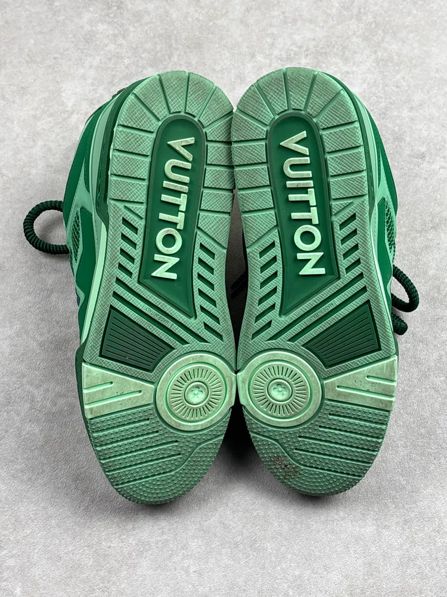 Louis Vuitton Green Leather Monogram Flower Chunky Sneakers lVikoaaq 6