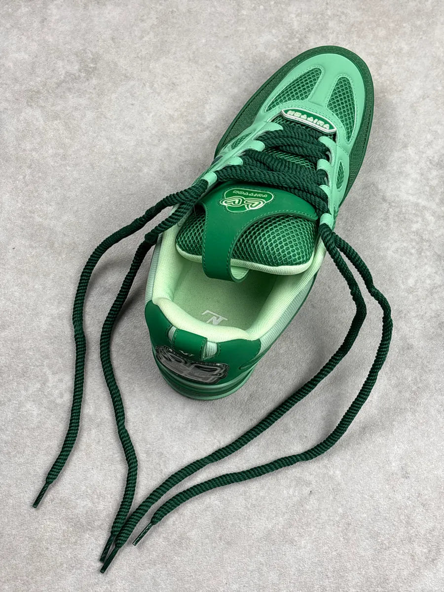 Louis Vuitton Green Leather Monogram Flower Chunky Sneakers lVikoaaq 7