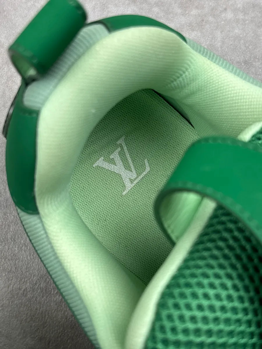 Louis Vuitton Green Leather Monogram Flower Chunky Sneakers lVikoaaq 11