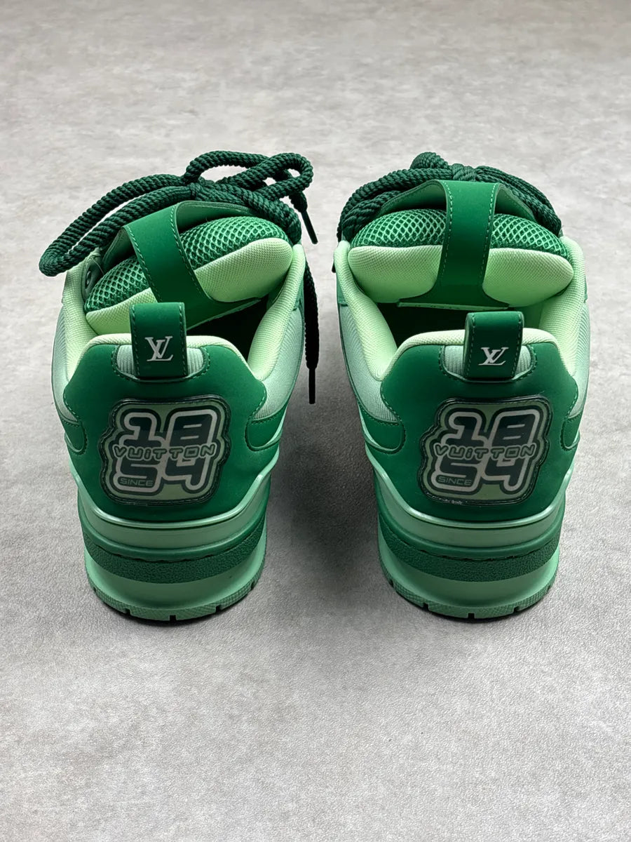 Louis Vuitton Green Leather Monogram Flower Chunky Sneakers lVikoaaq 5