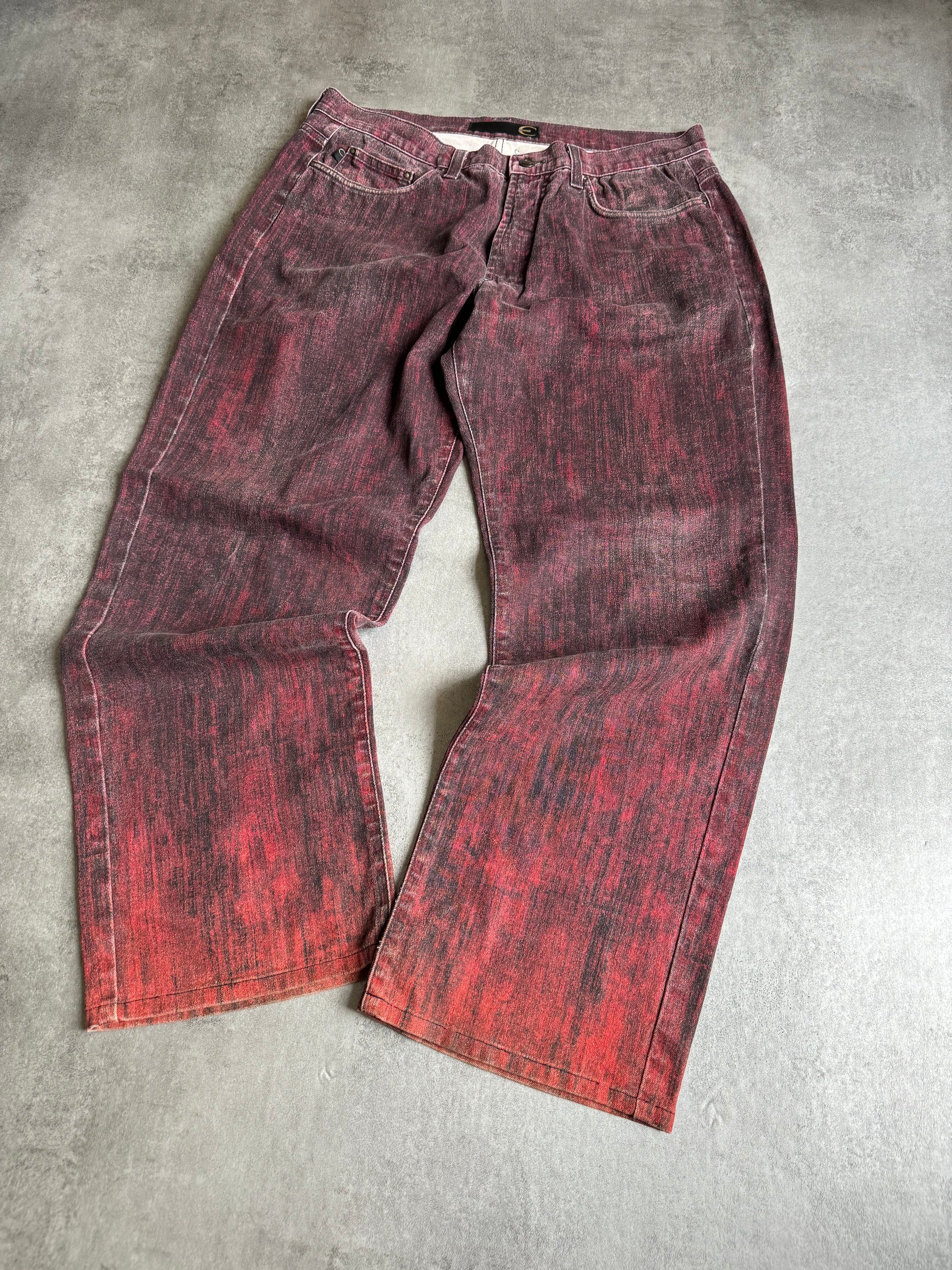 SS2004 Cavalli Magma Faded Cozy Relaxed Pants (L) - 7