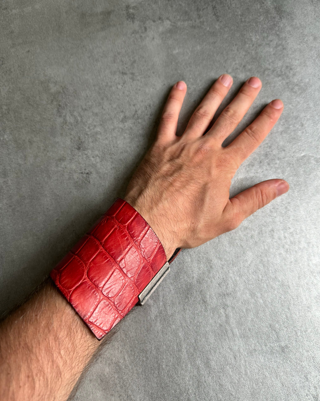 Isaac Sellam x Scunzani Genuine Red Crocodile Avant-Garde Astro Bracelet (OS) - 8
