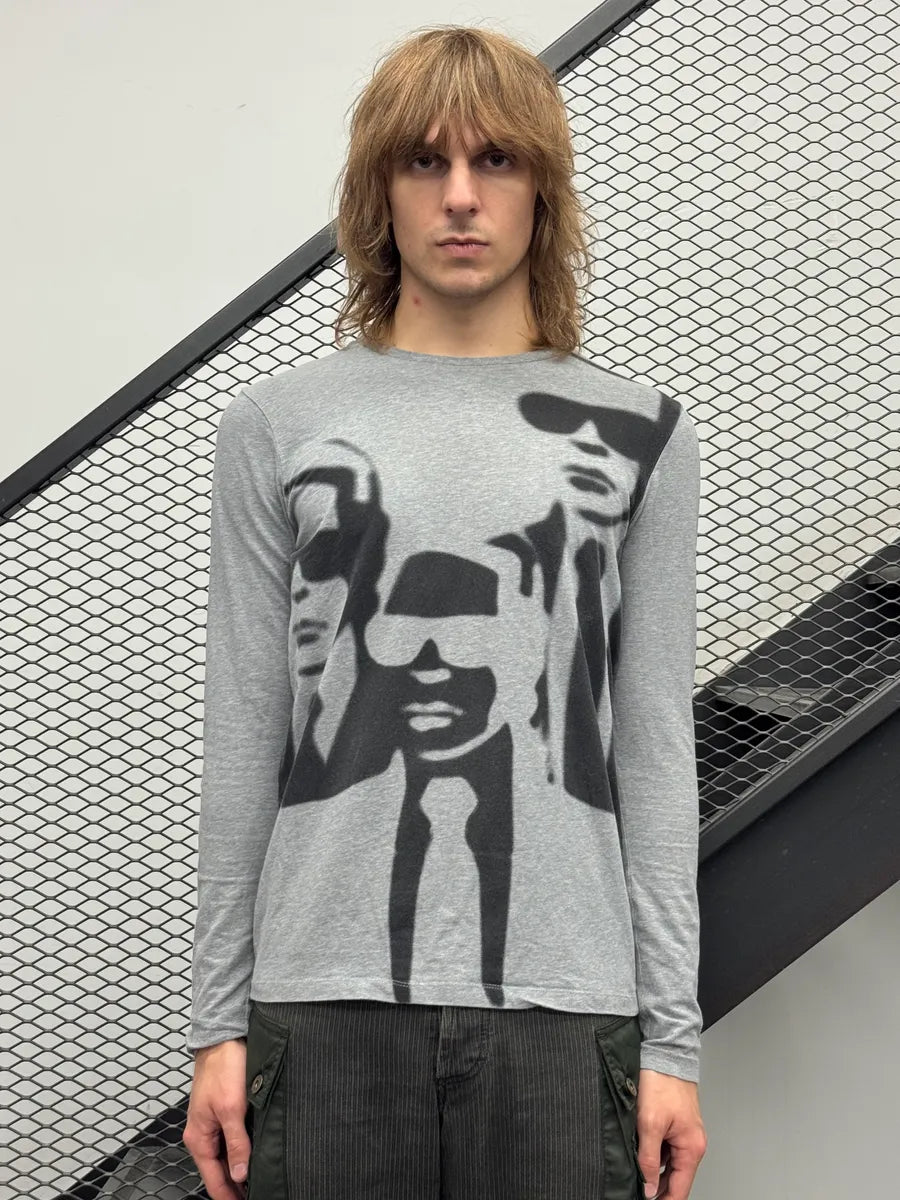 Lagerfeld Triple Face Grey Longsleeve zqSfsLp 1