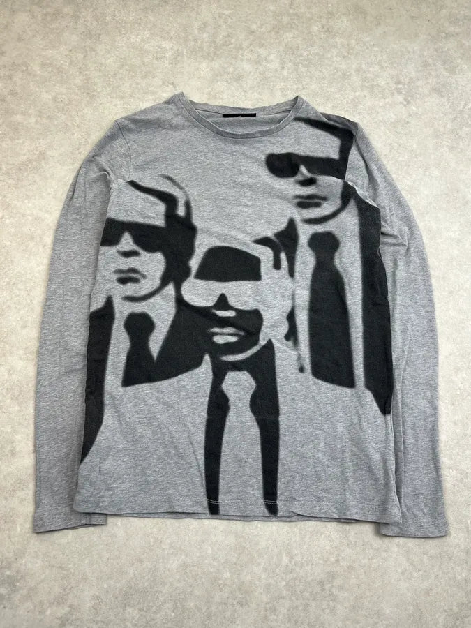 Lagerfeld Triple Face Grey Longsleeve zqSfsLp 3