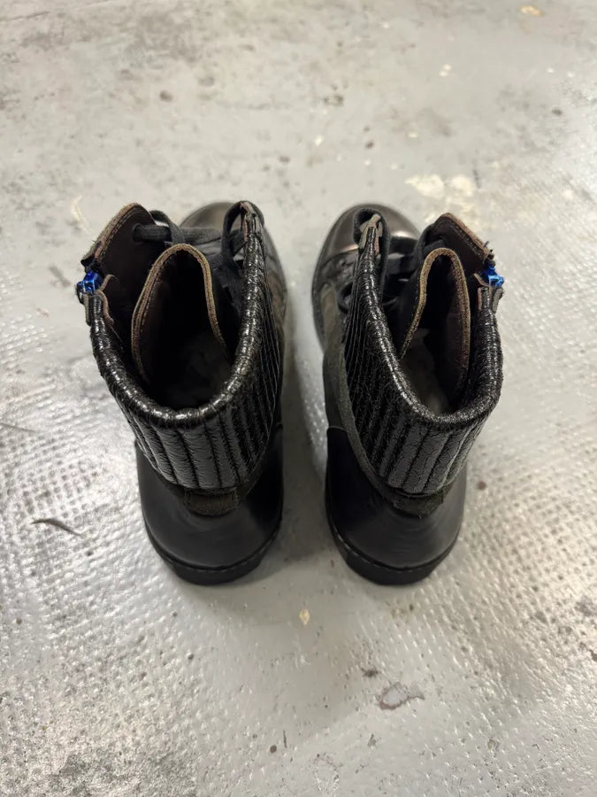 Lanvin Black Hybrid Leather High Sneakers JZkadQi 2