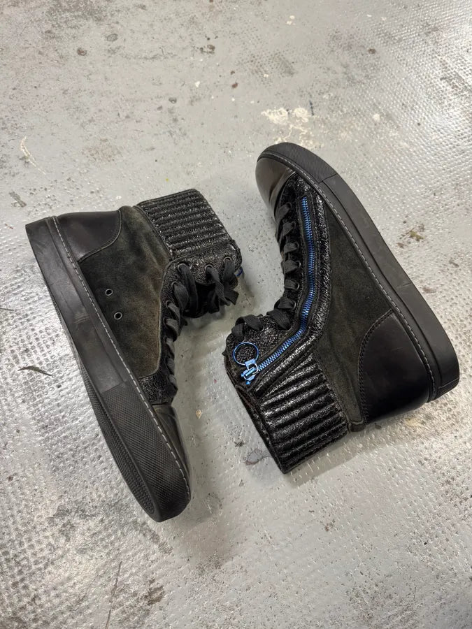 Lanvin Black Hybrid Leather High Sneakers JZkadQi 4