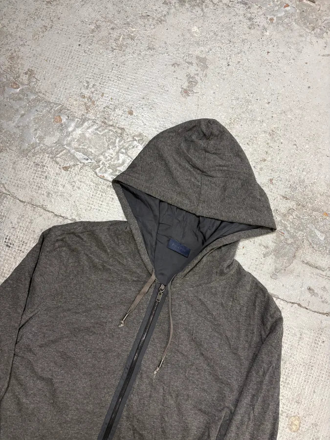 Lanvin Grey Minimalist Zip-Up Hoodie yjJqYaD 3