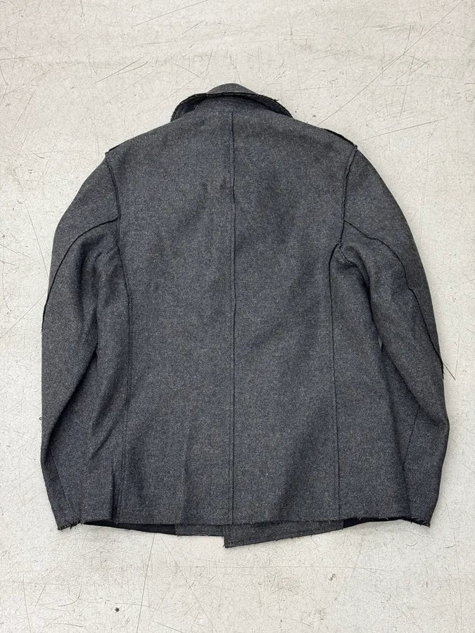 AW2012 Lanvin Grey Wool Double-Breasted Peacoat osYBzzc 1