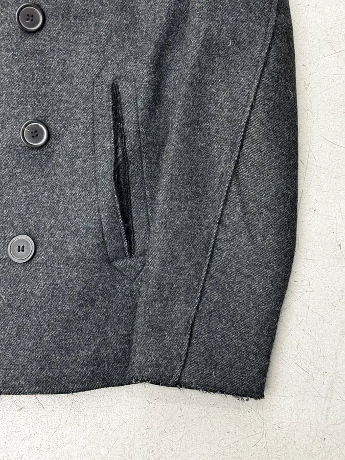 AW2012 Lanvin Grey Wool Double-Breasted Peacoat osYBzzc 8