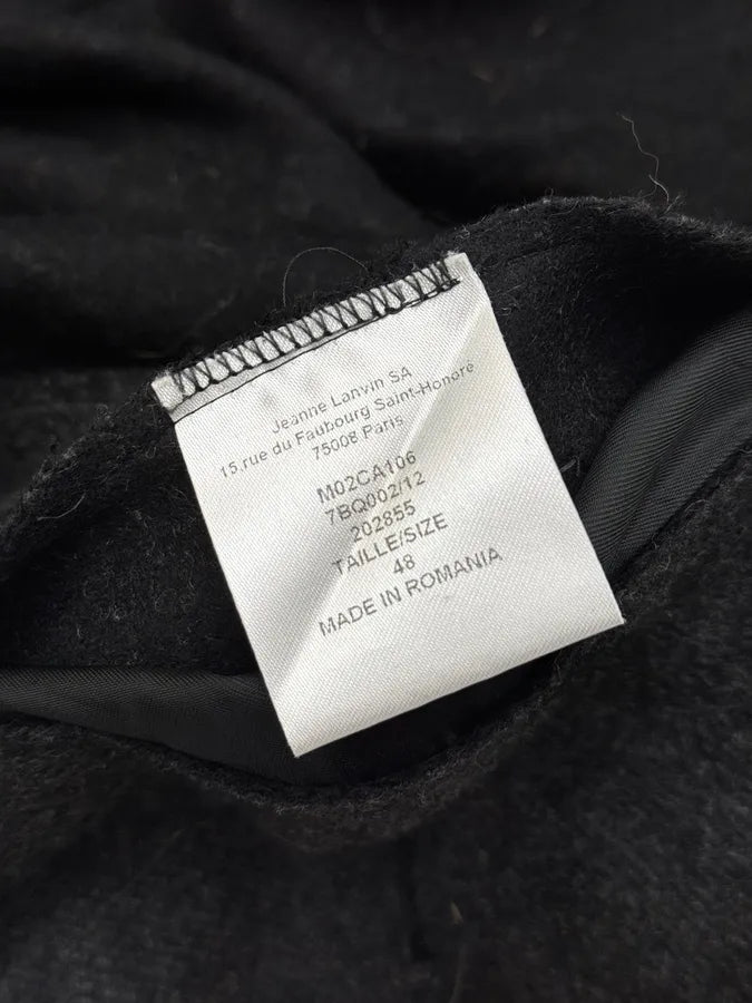 AW2012 Lanvin Grey Wool Double-Breasted Peacoat osYBzzc 12