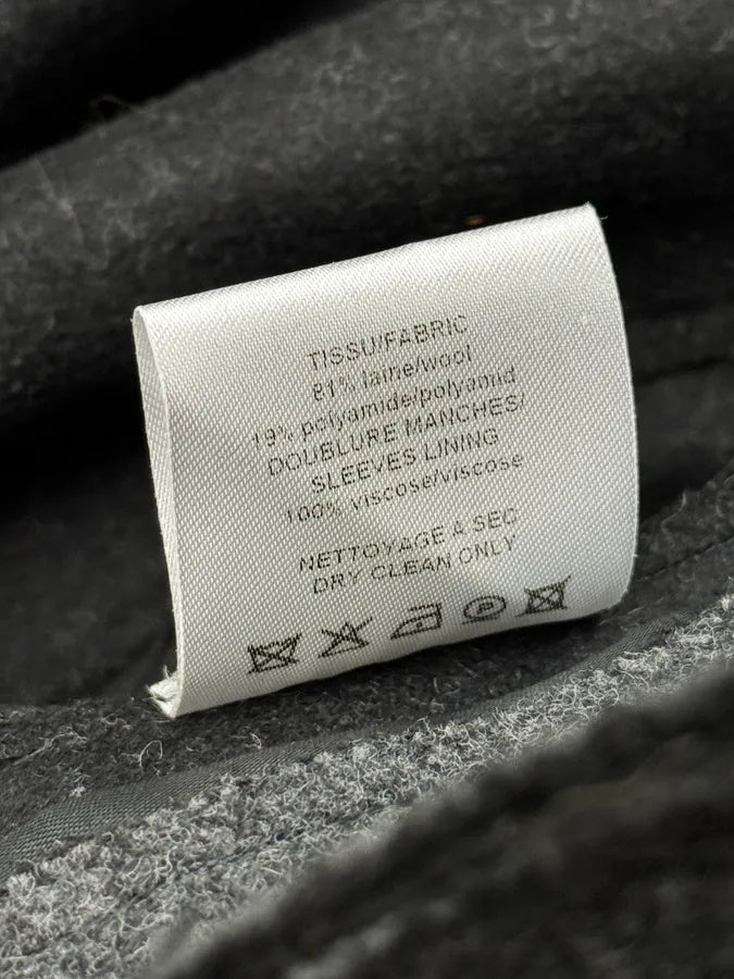AW2012 Lanvin Grey Wool Double-Breasted Peacoat osYBzzc 13