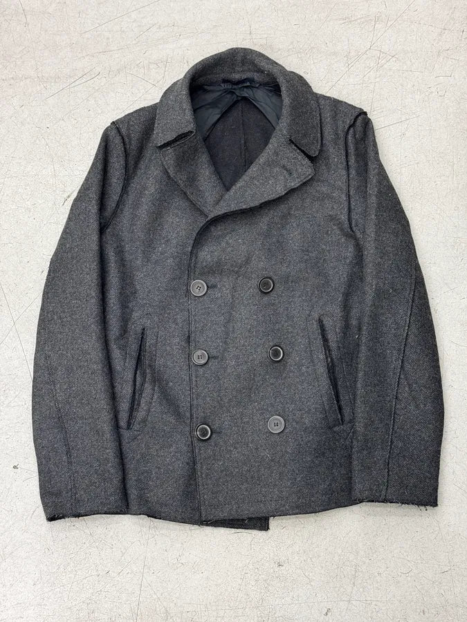 AW2012 Lanvin Grey Wool Double-Breasted Peacoat osYBzzc 0