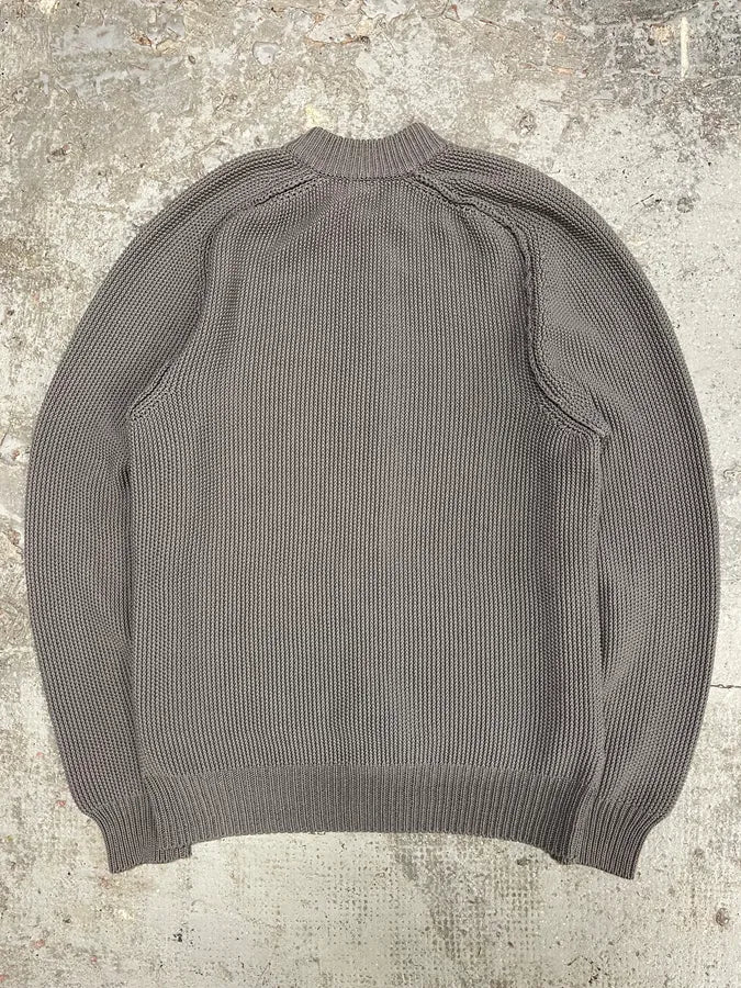 Lanvin Grey Wool Zip-up Minimalist Sweater (L) GJZNGzJ 5