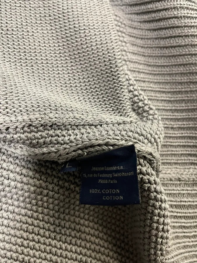 Lanvin Grey Wool Zip-up Minimalist Sweater (L) GJZNGzJ 7