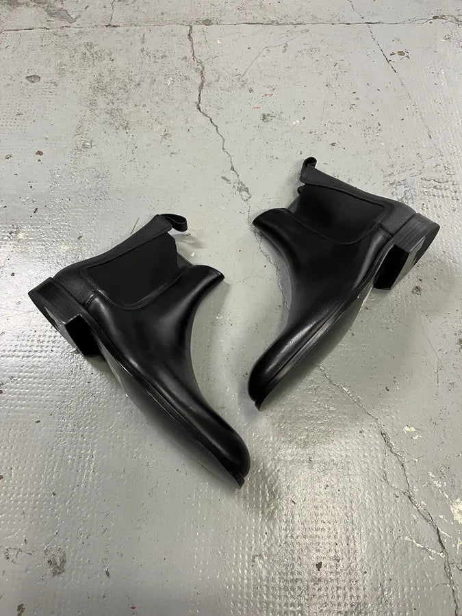 Lanvin Navy Leather Chelsea Ankle Boots magGrRr 2