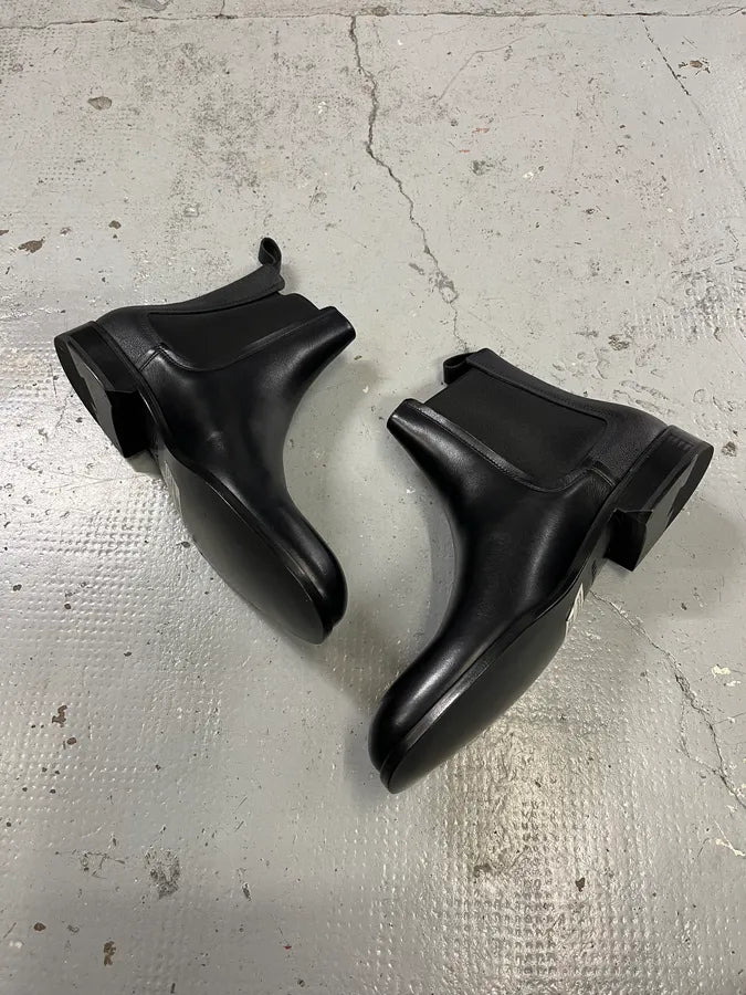 Lanvin Navy Leather Chelsea Ankle Boots magGrRr 3