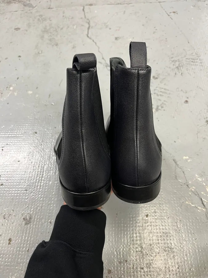 Lanvin Navy Leather Chelsea Ankle Boots magGrRr 5