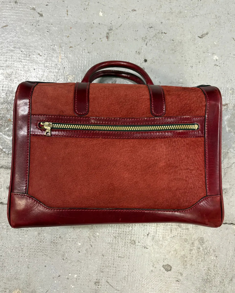 Lanvin Red Suede Vanity Archive Bag jsFdEbz 0