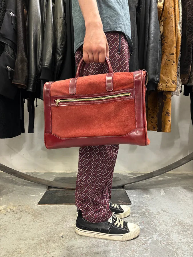 Lanvin Red Suede Vanity Archive Bag jsFdEbz 1