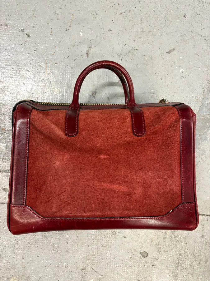 Lanvin Red Suede Vanity Archive Bag jsFdEbz 2