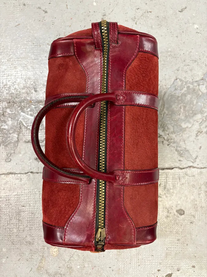 Lanvin Red Suede Vanity Archive Bag jsFdEbz 3