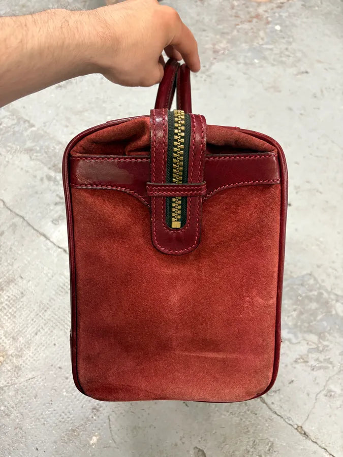 Lanvin Red Suede Vanity Archive Bag jsFdEbz 6