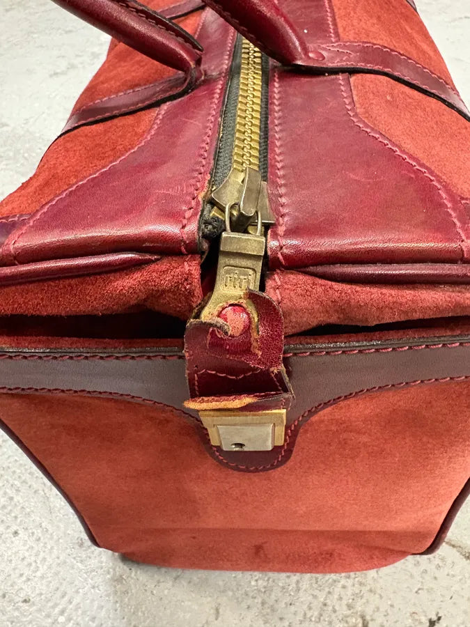 Lanvin Red Suede Vanity Archive Bag jsFdEbz 7