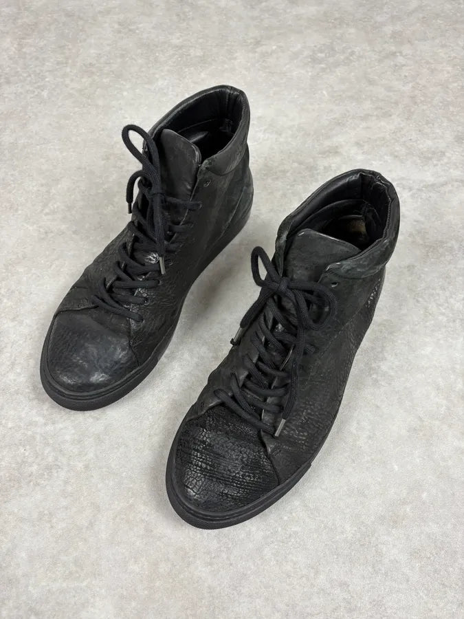 The Last Conspiracy Horse Hide High Top Black Sneakers Iomomsp 2