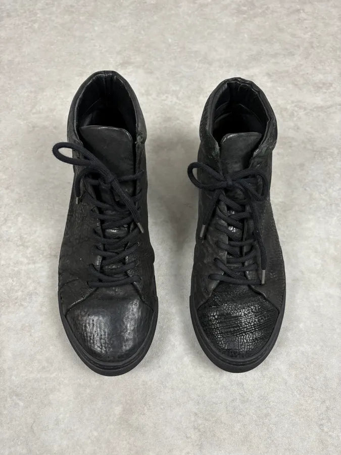 The Last Conspiracy Horse Hide High Top Black Sneakers Iomomsp 1