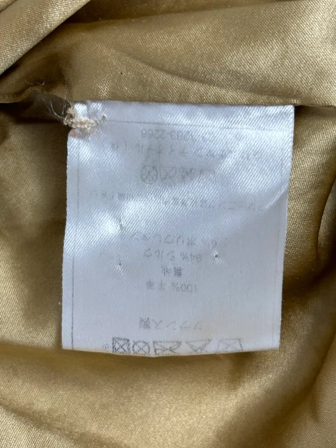 AW2005 Christian Dior Beige Asymmetrical Officer Leather Jacket FAHEMya 12