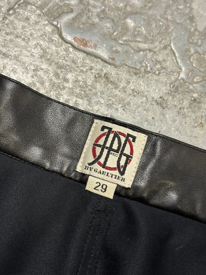 1990s Jean Paul Gaultier Black Faux Leather Pants MHeMywr 9