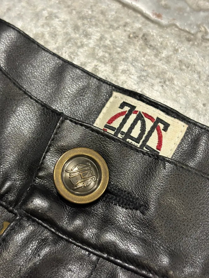 1990s Jean Paul Gaultier Black Faux Leather Pants MHeMywr 8