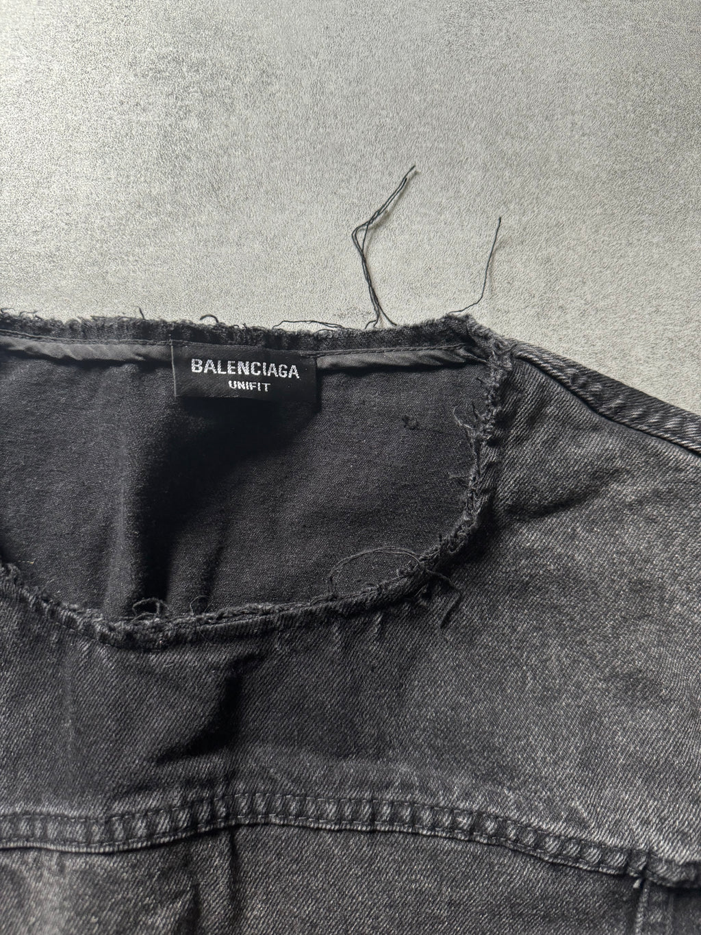 Balenciaga Grey Avant-Garde Denim Vest  (L) - 7