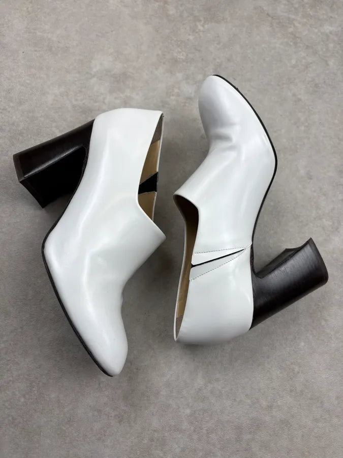 Lemaire White Minimalist Leather Heels  ZwUqFEj 5