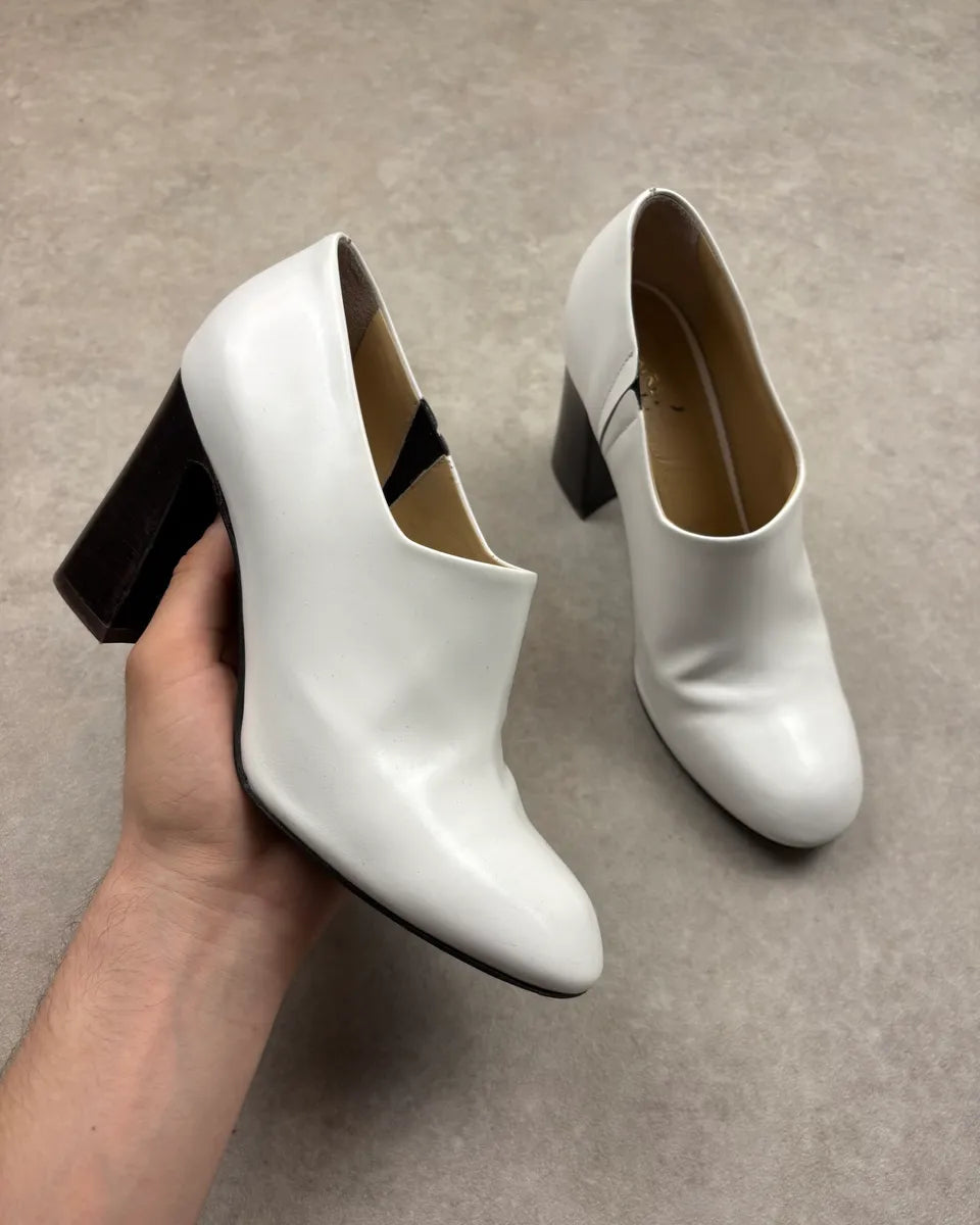 Lemaire White Minimalist Leather Heels  ZwUqFEj 0