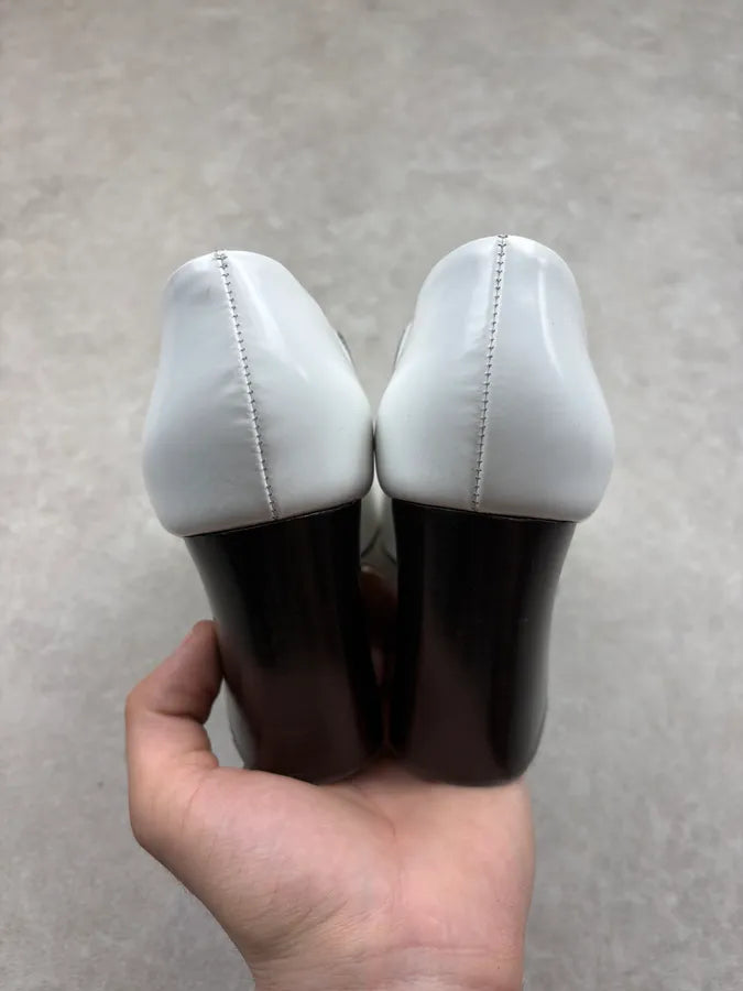 Lemaire White Minimalist Leather Heels  ZwUqFEj 6