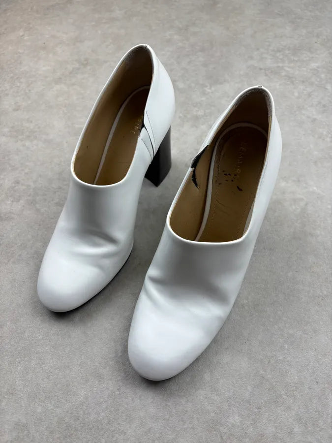 Lemaire White Minimalist Leather Heels  ZwUqFEj 2